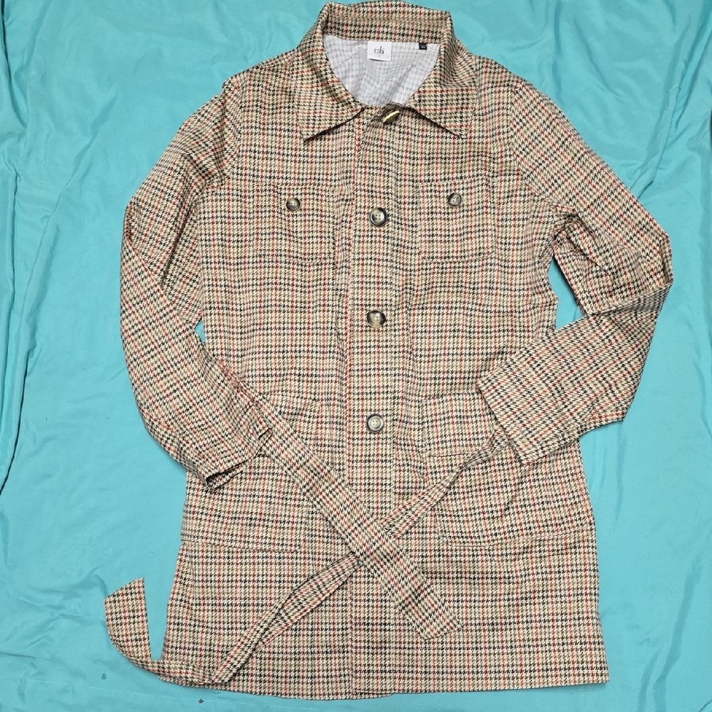 CAbi Houndstooth Patterned Jacket